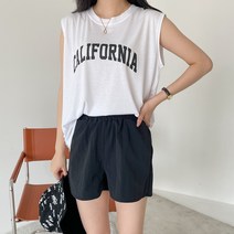 [블루레몬] 루즈핏 캘리포니아 나시 티셔츠 여름 휴가룩 바캉스룩 홈웨어 썸머룩 오버핏 포인트룩