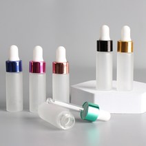 5ml 스포이드 공병 불투명 화장품 용기 공용기 에센스 유리병 만들기 DIY, 핑크