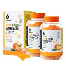 엔젯오리진 비타프레쉬 비타민 C D 3000mg x 100구미 2병, 비타프레쉬비타민C