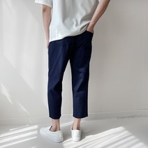 피노치 남성 9부 여름 린넨 스판 와이드 팬츠 바지 3XL 빅사이즈