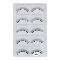 GLAMLASH-수제 인조 속눈썹 초보자를 위한 훈련 속눈썹 5 쌍/세트 속눈썹 교육 눈 연장 도구 연습, 01 8mm