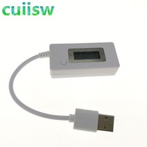 디지털 전압계 전류 측정기 테스터기 lcd micro usb 충전기 배터리 용량 미터 감지기 스위치 부하 저항 2a1a, 하얀