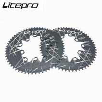 Liteproelite-타원형 더블 BCD 110/130MM 체인 링 접이식 자전거 54/56/58T 크랭크 셋 도발 드라이브 라인 휠, 01 54T