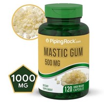 매스틱 검 1500mg 120캡슐 (NON-GMO 글루텐프리) 메스틱 Horbaach Mastic Gum, 1개