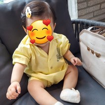 바로배송)로다제이 팝콘점프슈트 S~12개월 신생아 외출복 문센룩