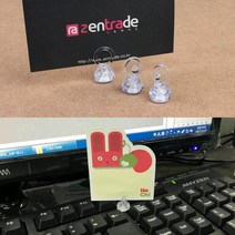 10p 사무실용 모니터 부착 집게 메모홀더 학용품 책상꾸미기 떡메케이스