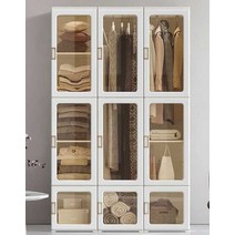 접이식 옷장 무조립 간편 설치 행거 드레스룸 플라스틱, D