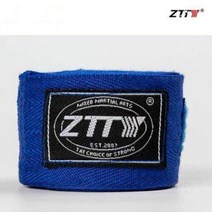 ZTTY면 킥 복싱 랩 붕대 남성용 산다 태권도 무에타이 권투 MMA 손목 스트랩 장비 1 쌍, ZTTY Blue+3M