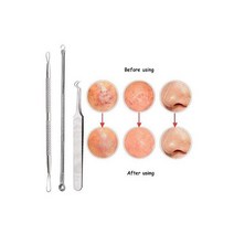 블랙헤드 리무버 검은 점 여드름 도구 바늘 얼굴 청소용 스푼 코메돈 추출기 모공 클리너, Style 8 (Thanks)