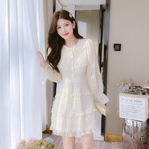 YAPOGI 2023년 봄신상 프렌치 소향풍 나이감소 키작은 원피스 여고급감 쉬폰 기질 스커트