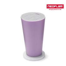 네오플램 항균 퍼플 컬러 칼블럭 칼꽂이 원형