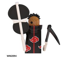 나루토 사스케 사쿠라 카카시 오비토 지라이야 츠나데 애니메이션 인형 미니 액션 장난감 피규어 만화 조립 블록 생일 선물, 트랜스 다크 블루