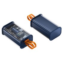 20000mAh 투명 빠른 충전 보조베터리 22.5W PD 휴대용 외부 예비 배터리 팩, 02 blue