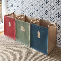 가정용 원룸 재활용 모던 인테리어 쓰레기통 황마 쥬트 분리수거가방 예쁜 분리수거백, 쥬트분리수거함 메탈