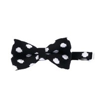 고양이 개 결혼식 생일 크리스마스 파티를위한 애완견 보우 칼라 스트라이프 나비 넥타이, 검정색과 흰색
