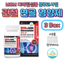 60대 70대 조인트 글루코사민 MSM 엠에스엠 프리미엄 매일 캡슐 무릎 관절 연골 손목 건강 도움 홈쇼핑 영양제 성분 가격 맥스 효능 밸런스 비교 그루코사민 글루코사밍, 3박스, 1800mg x 60정 (1개월분)