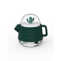 크리스탈 스톤 무선 가습기 디퓨저 휴대용 인테리어 실내 무드등 tv 400ml 만화 귀여운 애완 동물 아로마 테라피 가정용 usb 공기 극장 스타일 야간 조명, [08] Kettle그린 cactus