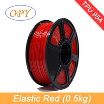 3d 프린터 재료 고무 프로파일 소재 롤 플렉스 3D 플라스틱 필라멘트 1.75 1-F- 75 Filament-Pla-1Kg, 03 Elastic Red 0.5KG