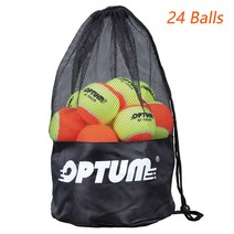 테니스연습공 optum bt-tour 비치 50 압력 메시 숄더백 - 12 24 36팩 크기, CHINA, 24 balls