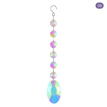 여름모빌 자개 조개 아크릴 모빌 스테인드글라스 썬캐쳐 크리스탈 윈드 차임 라이트 펜던트 suncatcher 크리스탈 볼 레인보우 메이커 금속 샹들리에 프리즘 펜던트 유리 홈, n5