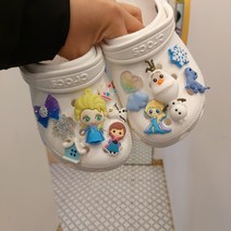 겨울왕국 ver2 엘사 안나 올라프 브루니 눈꽃 신발장식 악세사리 파츠 세트 (13pcs )