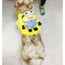 강아지 캐릭터 산책 가방 백팩 대형견 중형견 간식가방, C개
