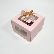 아이팩 미니케익 창상자 핑크 받침포함, 골드, 10개