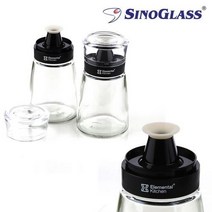 시노글라스 소스병 소스통 참기름병 양념통 160ml 블랙 2P 세트 시럽 간장 오일 꿀 유리, 상세페이지 참조