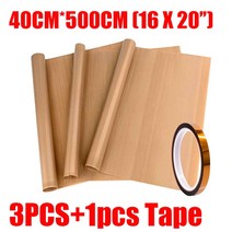 열 프레스 전사지 시트 3Pcs PTFE Tefloon 기계 비 스틱, [04] 40X50 TAPE