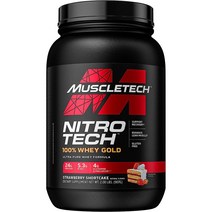 머슬테크 니트로 테크 WHEY 골드 프로틴 파우더 딸기 케익 2파운드