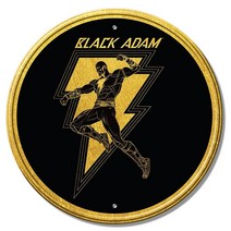 Desperate Enterprises 원더 우먼 - 커버 No.1 주석 사인 향수를 불러일으키는 빈티지 금속 벽 장식 미국산, Black Adam Round