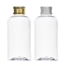 알루미늄캡 50ml 60ml 75ml 80ml 100ml 어메니티 공병, 1개, 75ml투명용기 실버캡