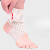 발목 보호기 AOLIKES전문가용 스포츠 스트레인 랩 밴디지 탄성 지지 패드, 피부톤