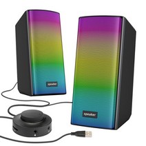초경량노트북스피커새로운 무선 블루투스 스피커 RGB 라이트 서브 우퍼 사운드 박스 PC 게이머/컴퓨터/TV, 01 Black_01 2