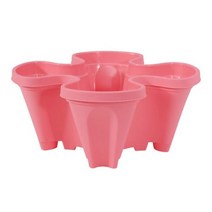 플랜트박스 플랜터 대형 다육이화분 3d 네 꽃잎 쌓을 수있는 재배 발코니 입체 야채 심기 자체 급수 정원, 분홍색
