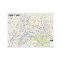 남원 지도 남원시 관내도 전북 부동산 전도 (코팅 중형 150x111), 일반천