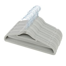 엠에프매직하우스 고리회전형 벨벳 논슬립 옷걸이, 그레이, 50개입