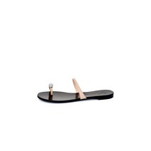GIUSEPPE ZANOTTI 주세페자노티 WOMEN ROCK 크리스탈 토 링 샌들 - 내추럴