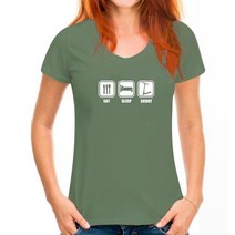 Men Clothing Eat Sleep Scoot Push Stunt Funny T Shirt 코튼 반팔 티셔츠 탑스 Camiseta 남성 의류, 13 WoMen pea green_05 L