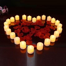 [지호] 프로포즈 LED 촛불이벤트세트 티라이트 LED촛불 LED초, 프로포즈 LED촛불 *24개 (1박스)_레드