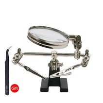 납땜 인두 용접 돋보기 2 LED 3X 4.5X 25X 도움 손 재 작업 돋보기 3 도구 상자 데스크 스테이션 수리, 협동사, FDJ00-1, 우리를