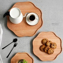 우드 플레이트 쟁반 나무트레이 도마사용가능 1개, 대