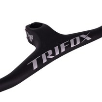 빠른 해외직구 TRIFOX 풀 카본 MTB 핸들바 일체형 산악 자전거 RHB200 3K 매트 블랙 -17 도 탄소 핸들바 스템, White Stem-100mm_Length 780mm