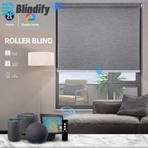 전동커튼 스마트커튼 IOT 자동 블라인드 롤러 Windows 용 Tuya WiFi App Google Alexa 스마트 동력 맞춤형 크기 블랙 아웃 홈 커튼, [04] Battery Motor 1PCS, [01] Custom color