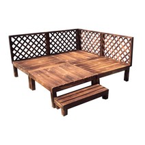 조립식 마루 평상 원두막 만들기 diy 정자 실외 계단, 90x90x54cm 플랫폼 1m2