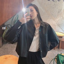 레트로 캐주얼 크롭 재킷 여성 봄 가을