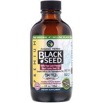 Amazing Herbs 블랙 씨드 100% 순수 냉압착 블랙 커민 씨 오일 120 ml (4 fl oz)