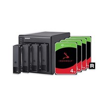 12TB 스토리지 용량의 QNAP 4 Bay DAS(USB TypeC) 사전 구성된 RAID 5 씨게이트 IronWolf HDD 번들(TR00444RUS), 4-bay_DAS+ 4TB Seagate Drives