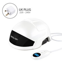 머리 성장 헬멧 레이저 모자 적외선 빛 LED 탈모 치료 장치 복원 제품, 07 White-Plug-UK