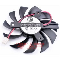 새로운 75MM PLD08010S12H 기가 바이트 HD 6850 7970 GTX 460 GTX560Ti R270X AMD R7 260x 그래픽 비디오, 02 2Pin (2Wires)